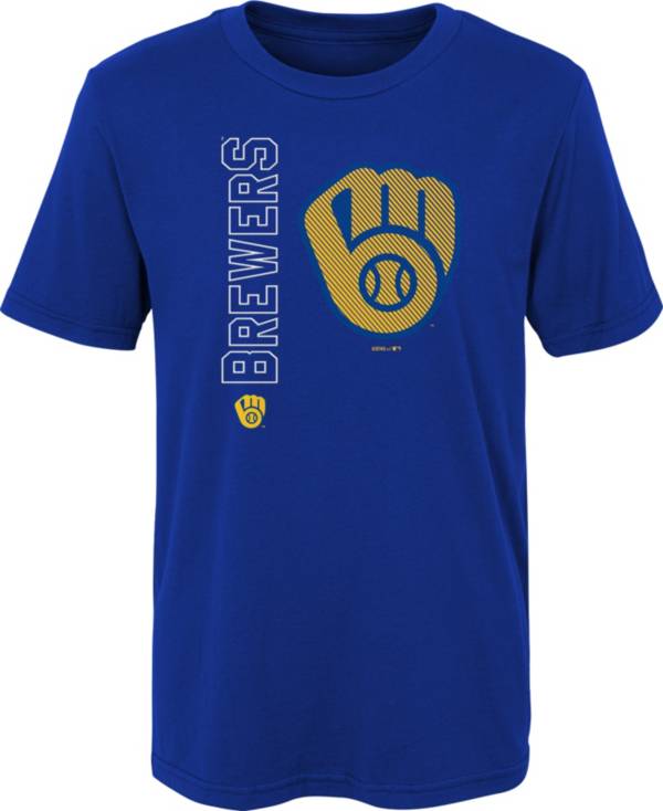 Outerstuff Youth Milwaukee Brewers Royal Double Header T-Shirt