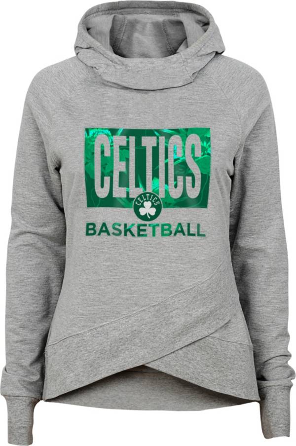 Outerstuff Girls' Boston Celtics Grey Funnel Neck Sweatshirt product image