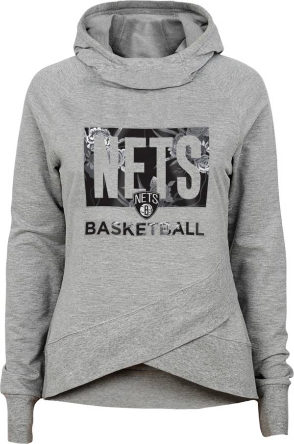 Outerstuff Girls' Brooklyn Nets Grey Funnel Neck Sweatshirt product image