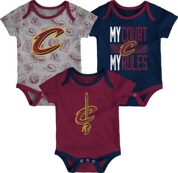 Outerstuff Infant Cleveland Cavaliers Red 3-Piece Onesie Set product image