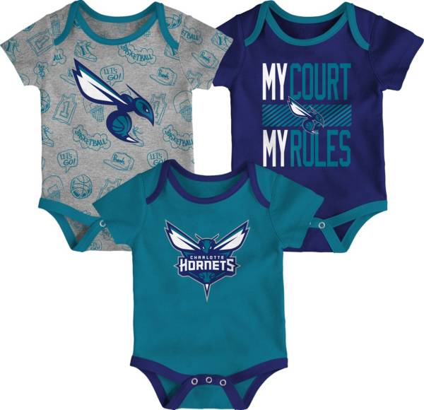 Outerstuff Newborn Charlotte Hornets Blue 3-Piece Onesie Set product image