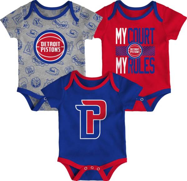 Outerstuff Infant Detroit Pistons Blue 3-Piece Onesie Set product image