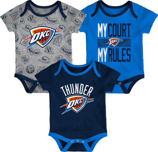 Outerstuff Newborn Oklahoma City Thunder Blue 3-Piece Onesie Set product image
