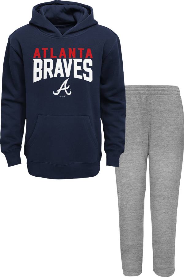 MLB Team Apparel Youth Atlanta Braves Navy Fan Fare Fleece Set product image