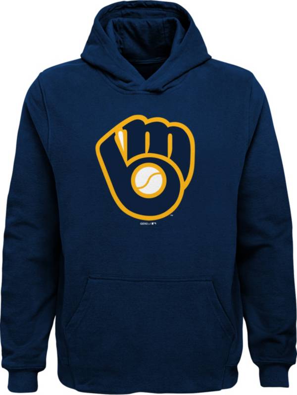Outerstuff Youth Milwaukee Brewers Navy Pullover Hoodie product image