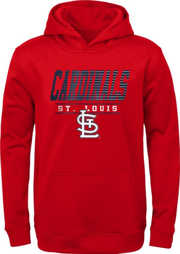 MLB Team Apparel Youth St. Louis Cardinals Red Winstreak Pullover Hoodie