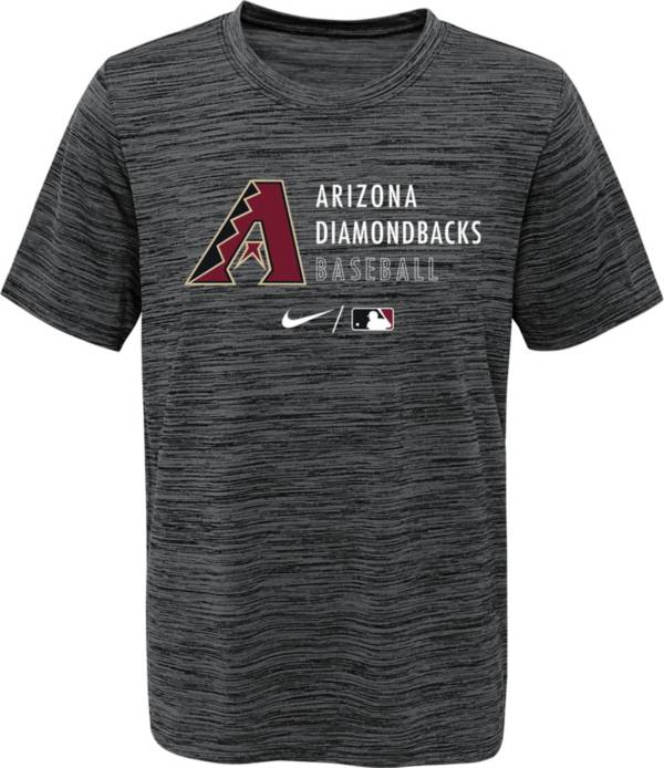 Nike Youth Arizona Diamondbacks Heathered Black Velocity Practice Performance T-Shirt product image
