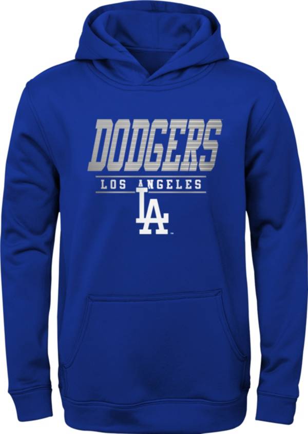 MLB Team Apparel Youth Los Angeles Dodgers Dodger Blue Winstreak Pullover Hoodie