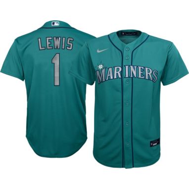 sorry, Nike Youth Replica Seattle Mariners Kyle Lewis #1 Green Cool Base Jersey is currently out of stock