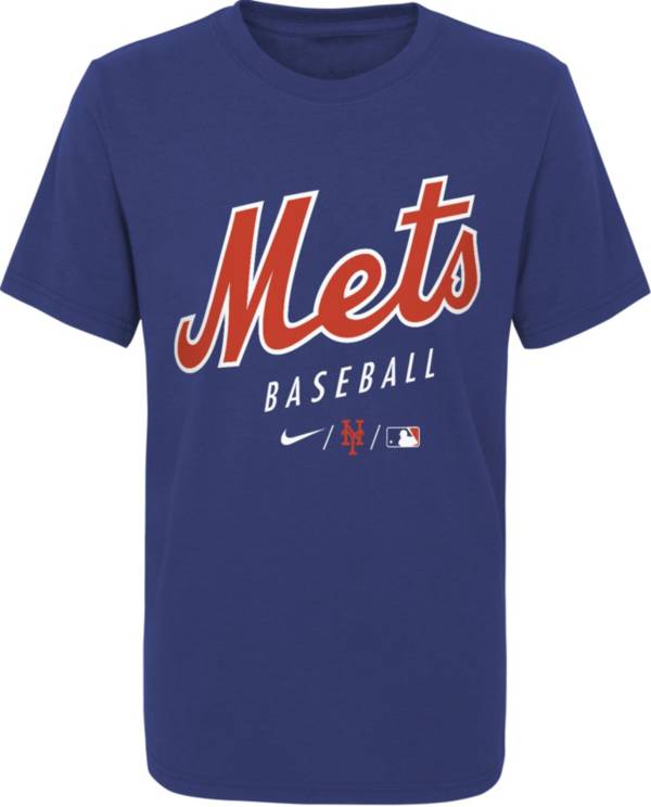 Nike Youth New York Mets Blue Early Work Performance Tri-Blend T-Shirt