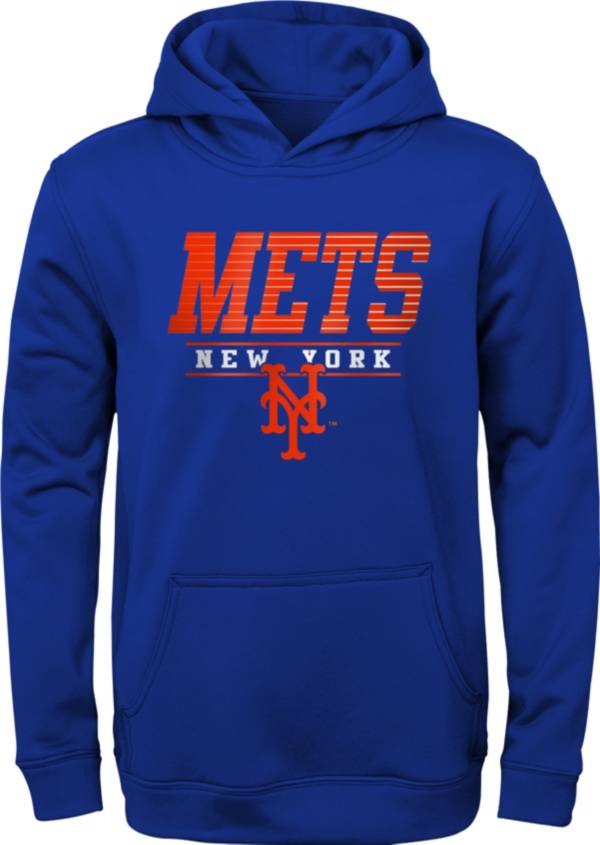 MLB Team Apparel Youth New York Mets Blue Winstreak Pullover Hoodie