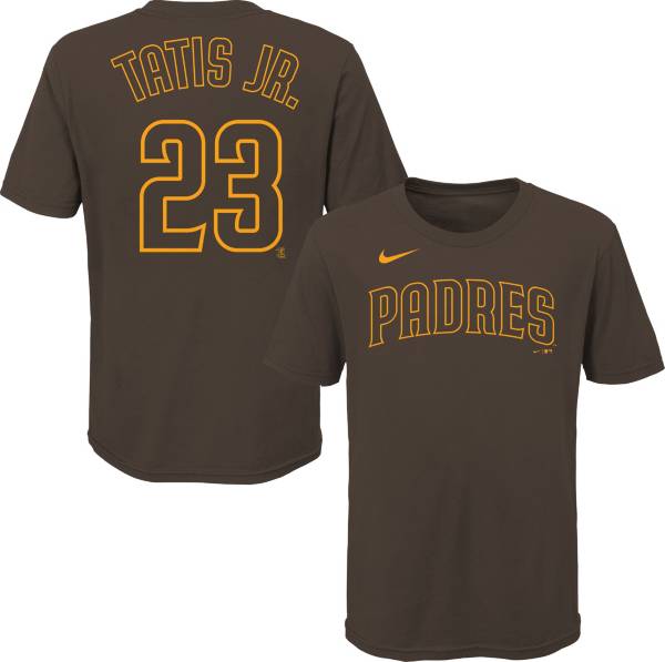 Nike Men's Replica San Diego Padres Fernando Tatis Jr. Cool Base Brown Jersey