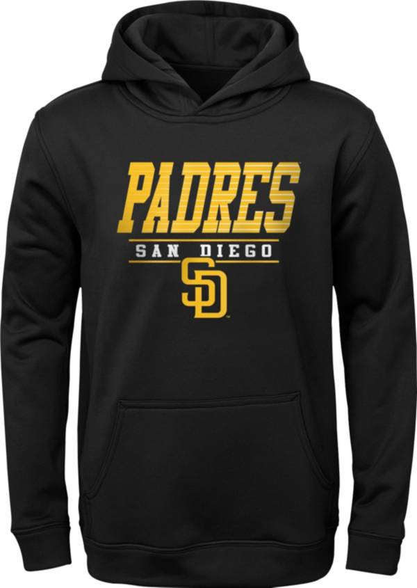 MLB Team Apparel Youth San Diego Padres Black Winstreak Pullover Hoodie