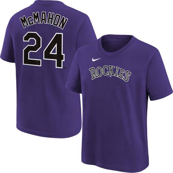 Nike Youth Colorado Rockies Ryan McMahon #24 Purple T-Shirt