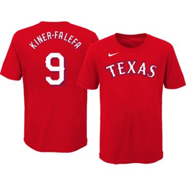 sorry, Nike Youth Texas Rangers Isiah Kiner-Falefa #9 Red T-Shirt is currently out of stock