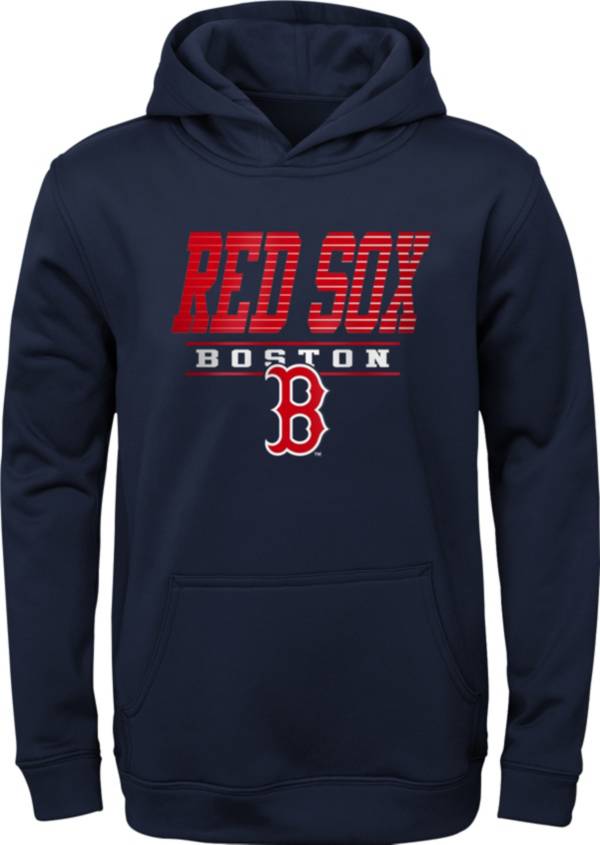 MLB Team Apparel Youth Boston Red Sox Navy Winstreak Pullover Hoodie