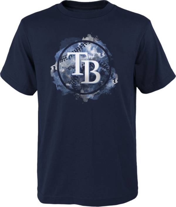 Outerstuff Youth Tampa Bay Rays Navy Logo T-Shirt