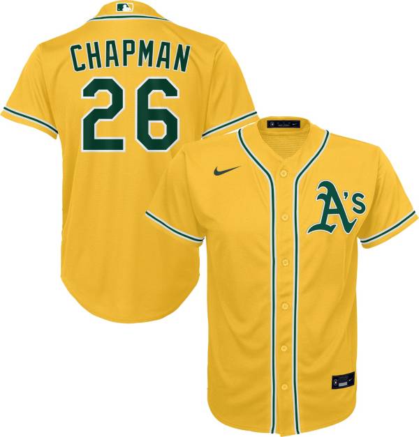 Nike Youth Oakland Athletics Matt Chapman #26 Gold Replica Jersey