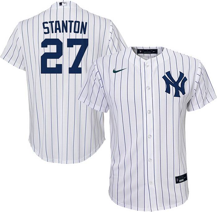 Nike Youth New York Yankees Giancarlo Stanton #27 White Cool Base
