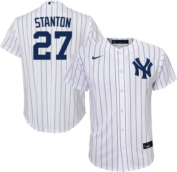 Outerstuff Youth New York Yankees Giancarlo Stanton #27 White Cool Base Jersey product image