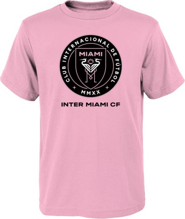 MLS Youth Inter Miami CF Primary Logo Pink T-Shirt