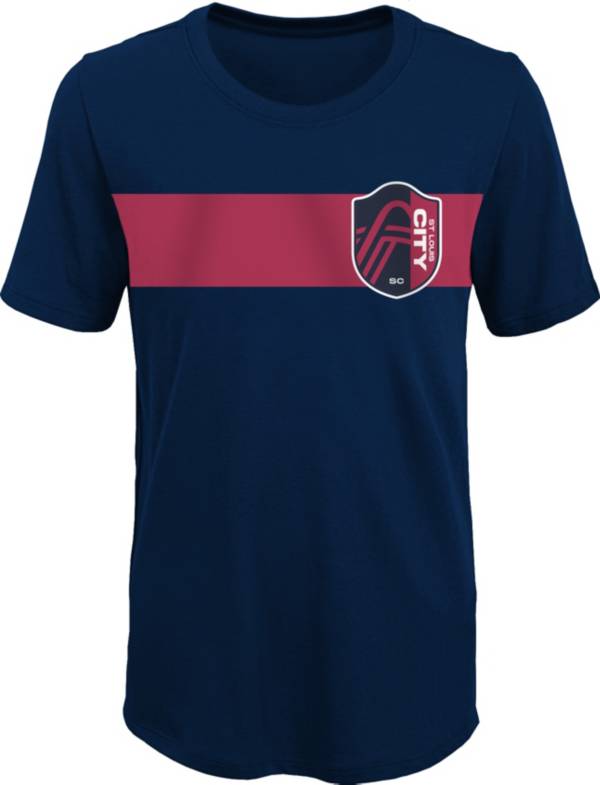 MLS Youth St. Louis City SC Equalizer Navy T-Shirt