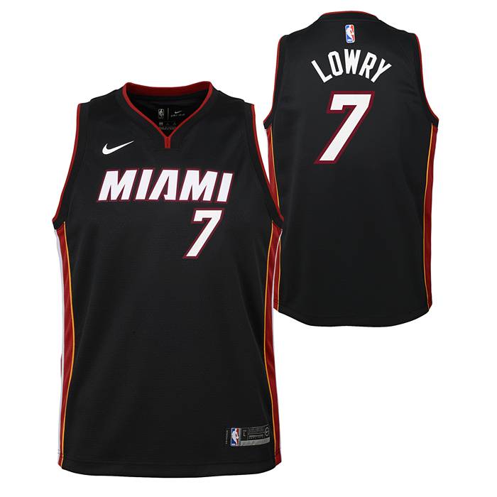 Nike Men's Miami Heat Kyle Lowry #7 Black Dri-FIT Swingman Jersey