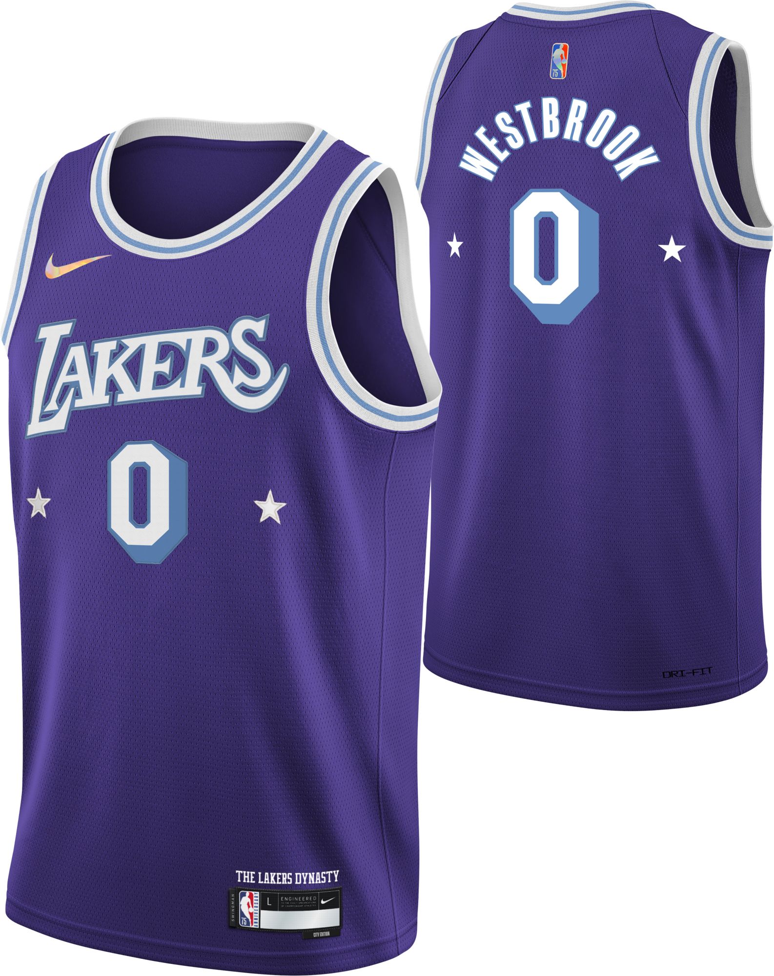 Nike Youth 202122 City Edition Los Angeles Lakers Russell Westbrook 0