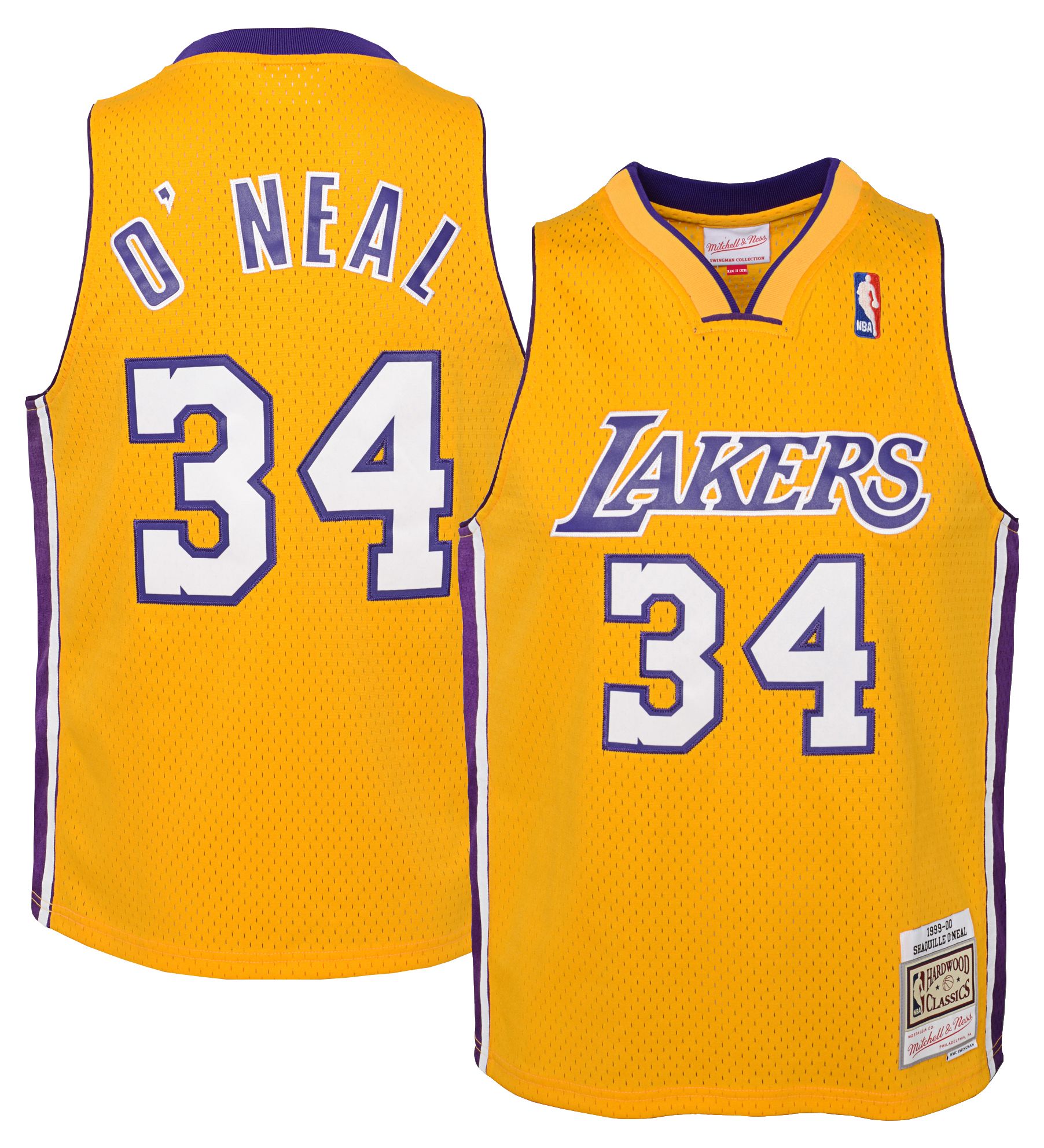 Mitchell & Ness Youth Los Angeles Lakers Shaquille O'Neal #34 Hardwood Classic Jersey product image