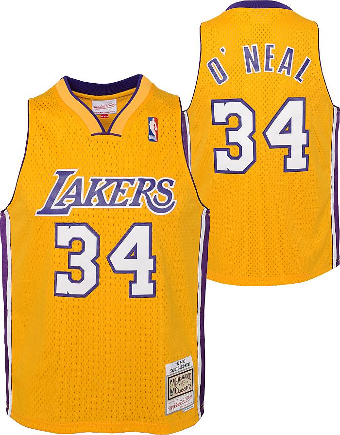 Mitchell & Ness Youth Los Angeles Lakers Shaquille O'Neal Swingman Gold Jersey