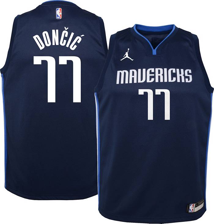 Dallas Mavericks #77 Luka Doncic Black And Blue Stitched NBA Jersey