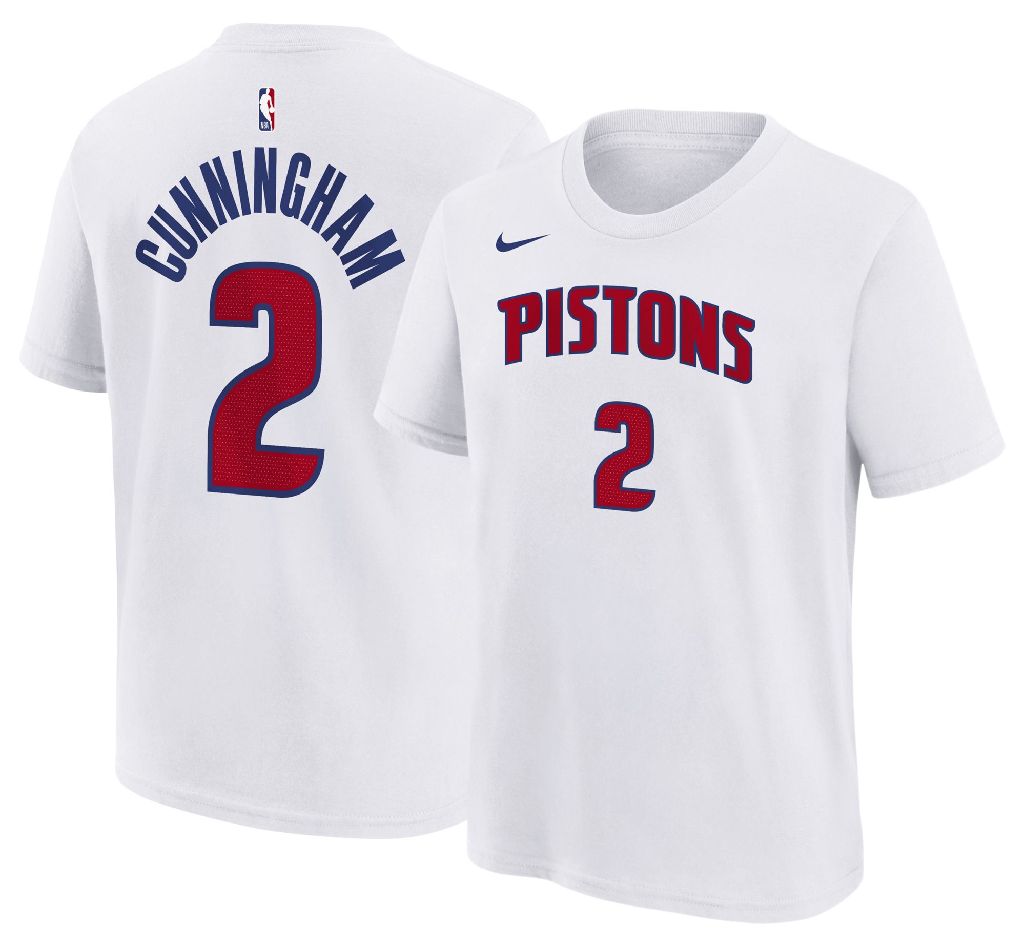 Nike Youth Detroit Pistons Cade Cunningham #2 White T-Shirt product image