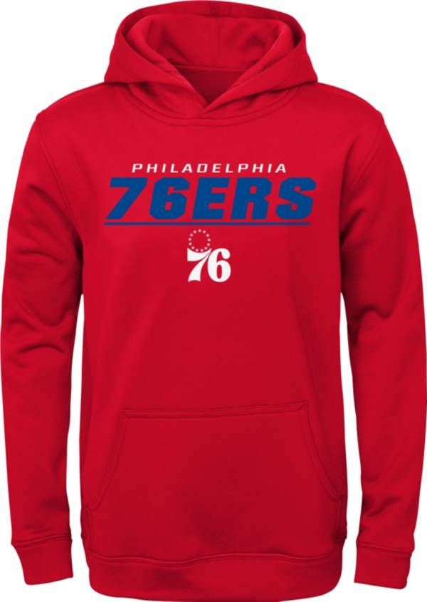 Outerstuff Youth Philadelphia 76ers Red Static Pullover Hoodie