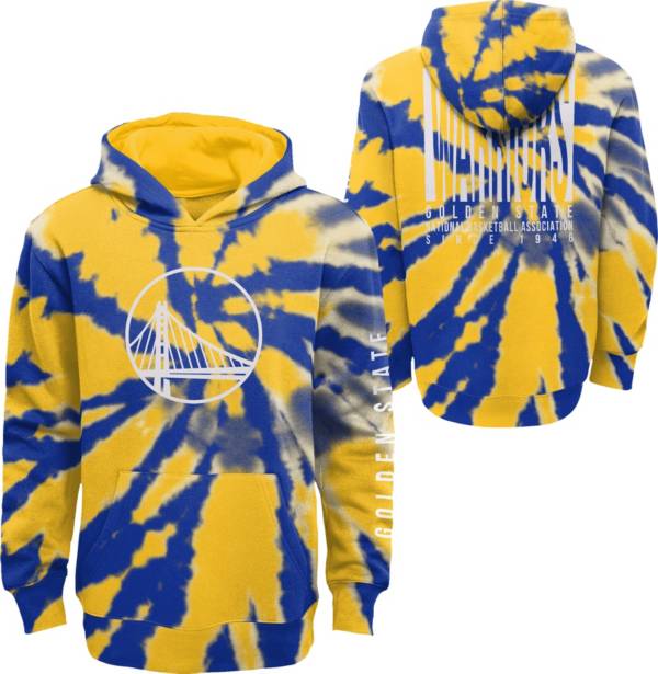 Outerstuff Youth Golden State Warriors Blue Tie Dye Pullover Hoodie