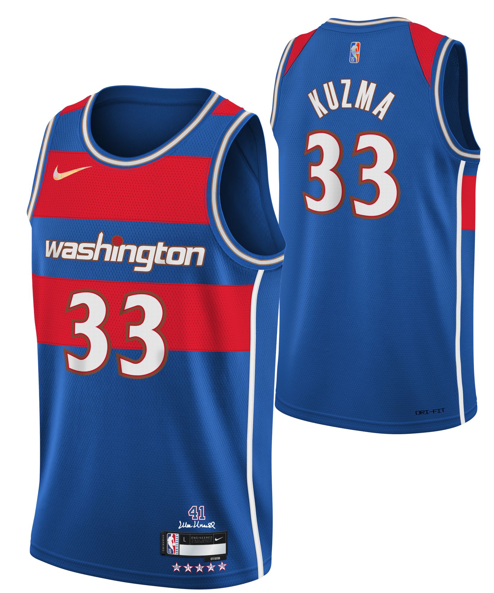 Youth Fanatics Branded Kyle Kuzma Red Washington Wizards 2021/22 Fast Break  Replica Jersey - Icon Edition