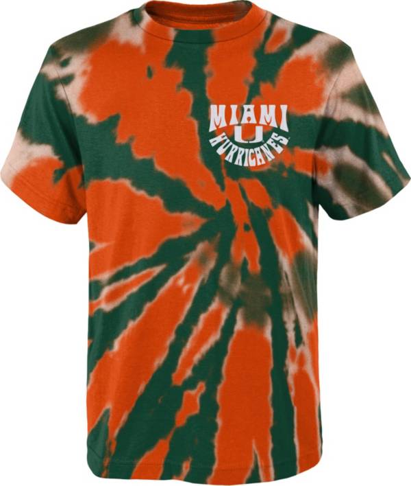 Gen2 Youth Miami Hurricanes Orange Tie Dye T-Shirt product image