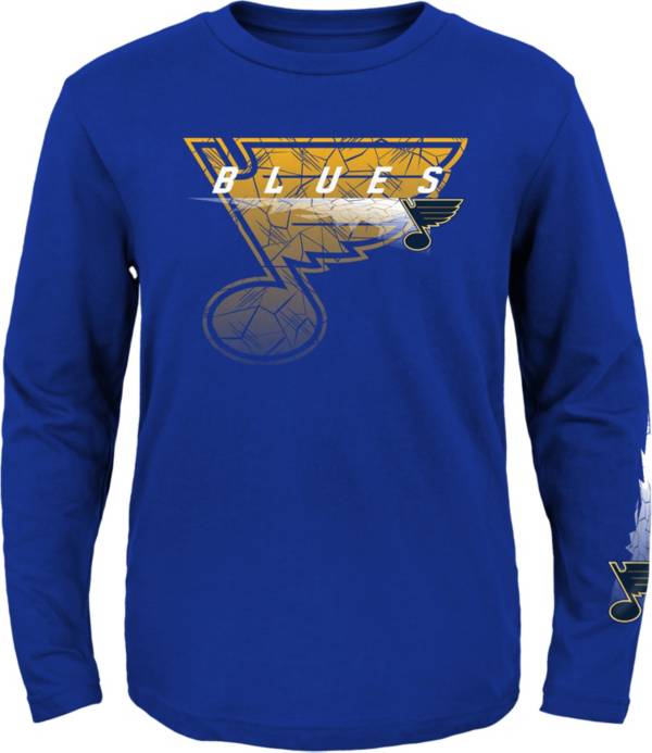 NHL Youth St. Louis Blues Royal Corked Ice Long Sleeve T-Shirt product image