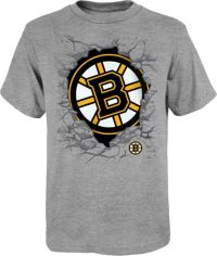 Boston Bruins Gray youth XL extra-large Shirt T-Shirt dri-fit C10