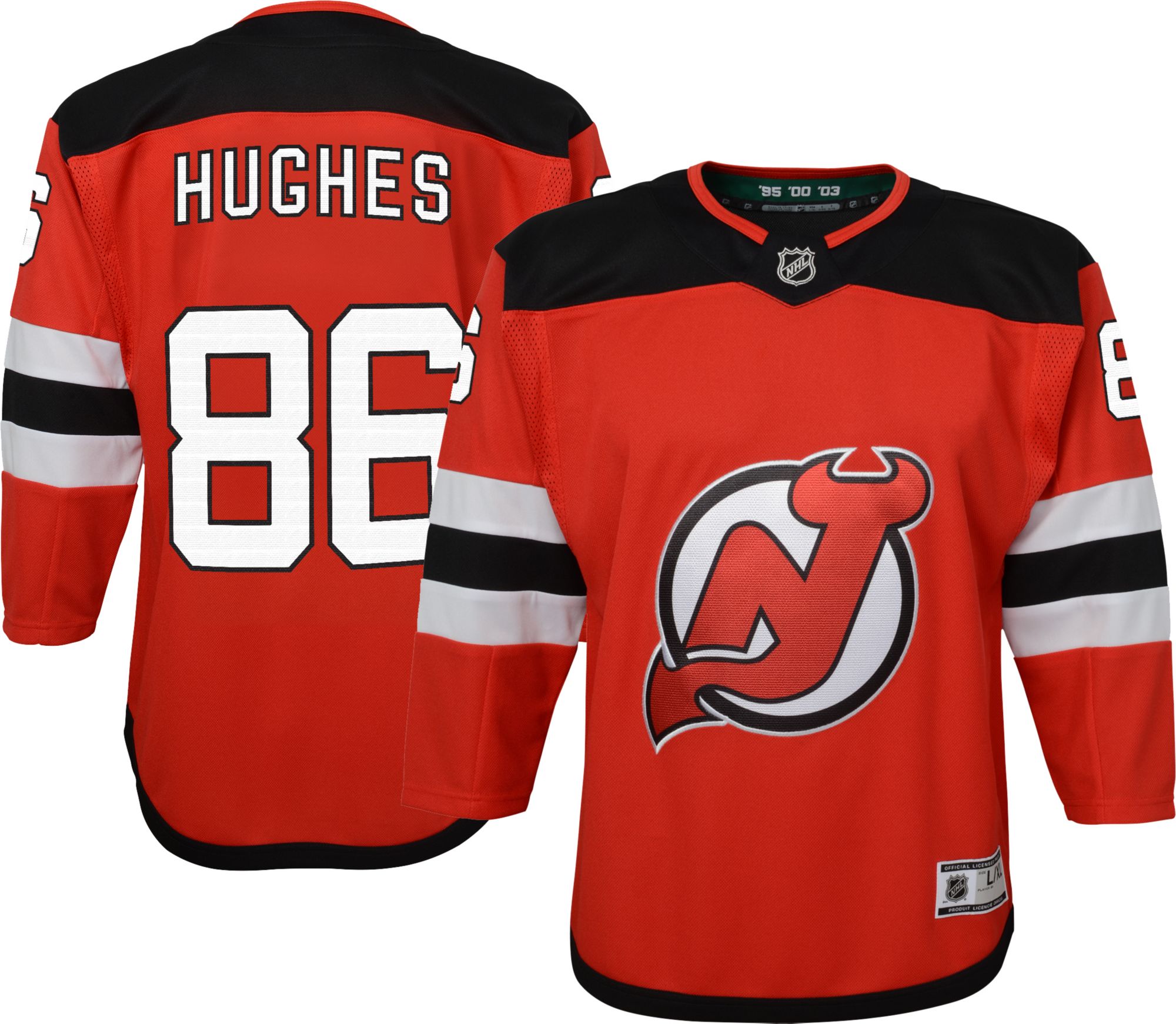 NHL Youth New Jersey Devils Jack Hughes #86 Home Premier Jersey product image