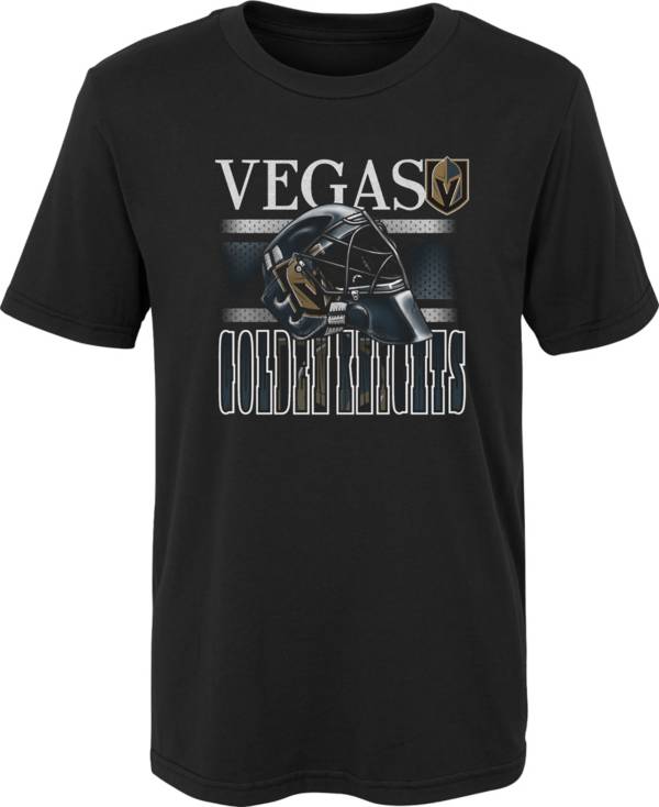 NHL Youth Las Vegas Golden Knights Helmet Head Black T-Shirt product image