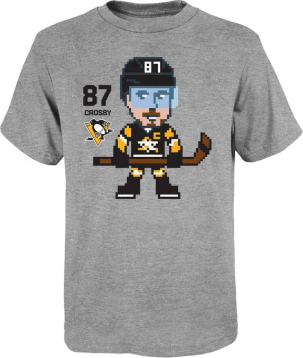 NHL Youth Pittsburgh Penguins Sidney Crosby #87 Pixel Grey T-Shirt