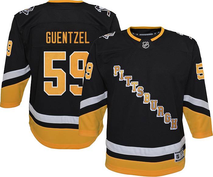 59 Guentzel - Adidas NHL Embroidered Penguins Alternate Jersey with Strap