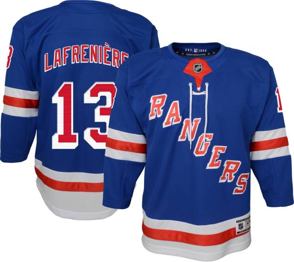 Men's Relaxed New York Rangers Graphic Hockey Jersey Hoodie