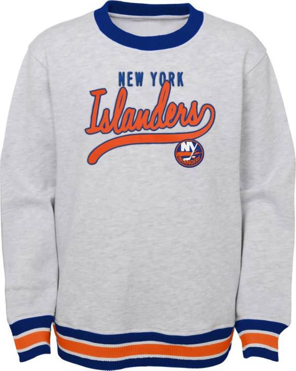 NHL Youth New York Islanders Legends Heather Grey Pullover Sweatshirt