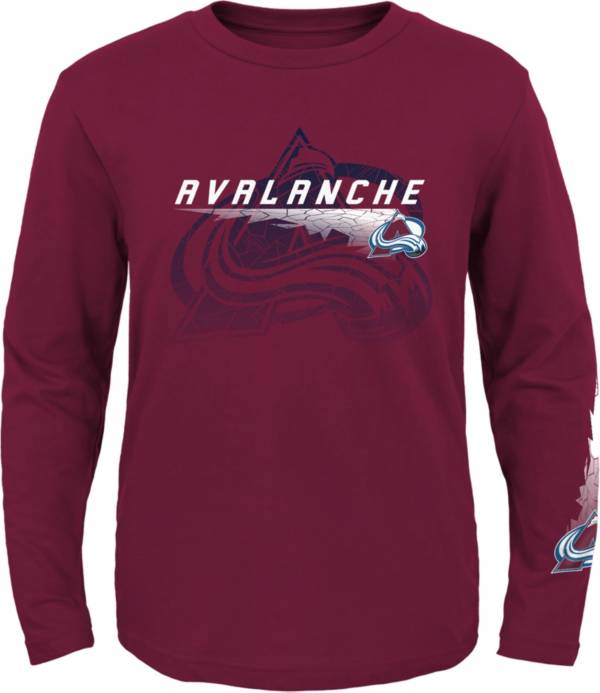 NHL Youth Colorado Avalanche Grey Corked Ice Long Sleeve T-Shirt product image