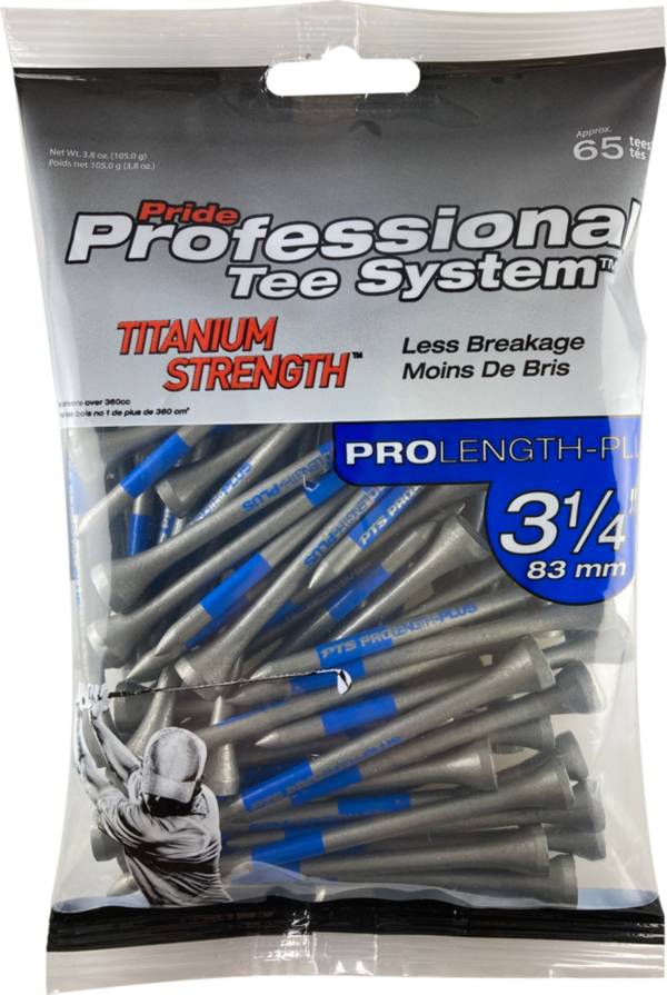 Pride PTS 3.25" Black Titanium Strength Wood Golf Tees - 65 Pack product image