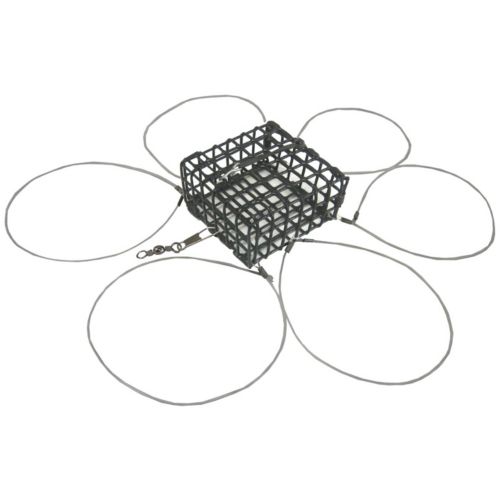 crab catcher fishing pole Ladner Traps Spring loaded trap casts in a closed position Stainless Steel Crab Snare For