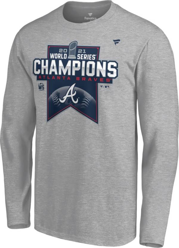 MLB 2021 World Series Champions Atlanta Braves Locker Room Long Sleeve T-Shirt