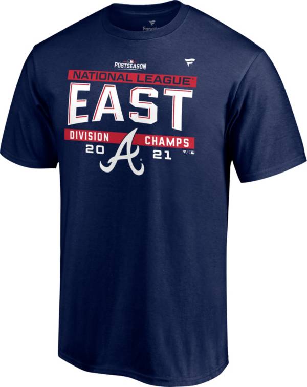 MLB Men's Atlanta Braves Navy 2021 Division Champions T-Shirt