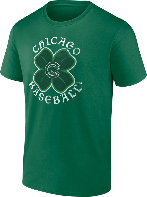 MLB Men's Chicago Cubs Green Celtic T-Shirt